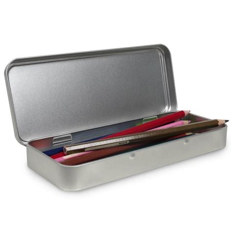 metal tin pencil box|empty coloured pencil tins.